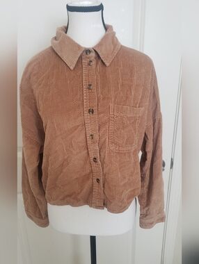 American Eagle Cropped Shirt Jacket